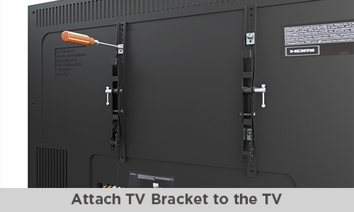 Attach TV Bracket to the TV